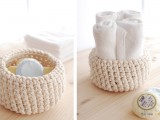 Crocheted Diy Bowl For Soap Or Towels