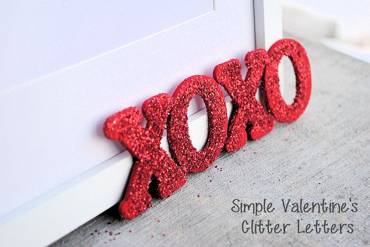 Cute Diy Glitter Letter For Valentines Day