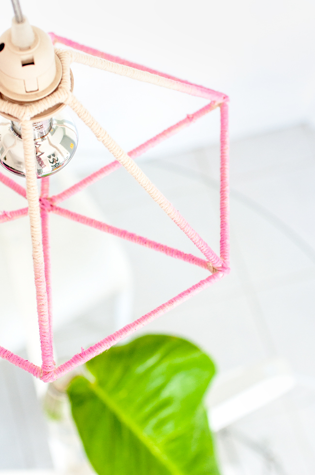 Picture Of cute diy ombre hexagon lampshade  2