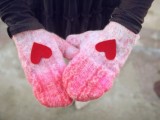 heart mittens