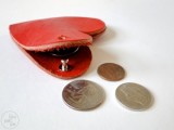 leather heart coin purse