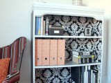 Decorating Cabinet With Wallpaper