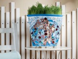 Decorating Planter With Mosaics