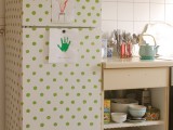 Decorating Refrigerator With Wallpaper