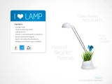 Desk Lamp And a Flower Pot Hybrid photo