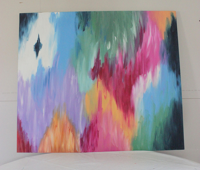 colorful abstract wall art (via homecomingmn)