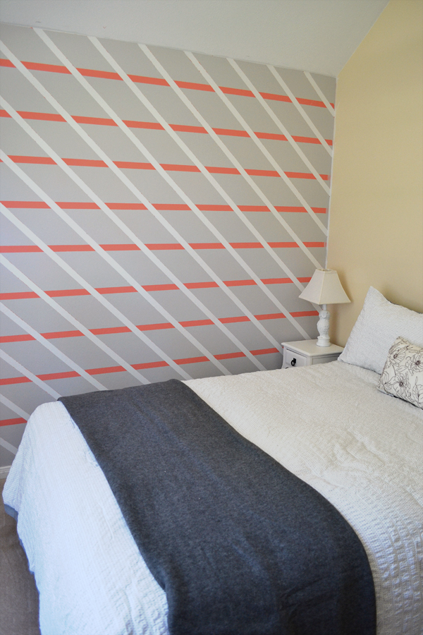 diagonal stripes accent wall