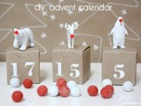 Diy Advent Calendar With White Painted Animals