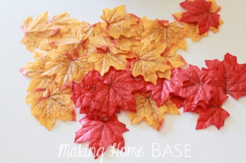 Diy Autumn Garland Of Faux Leaves