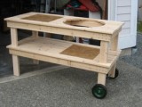 big green egg table with wheels