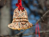 bell-shaped birdseed ornaments