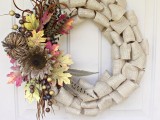 creative burlap wreath