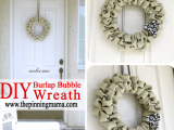 burlap bubble wreath