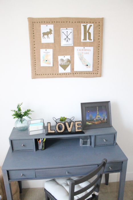 Picture Of diy burlap pinboard with a brass frame  2