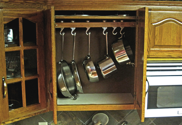 Diy Cabinet Pot Rack