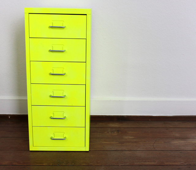 neon cabinet makeover