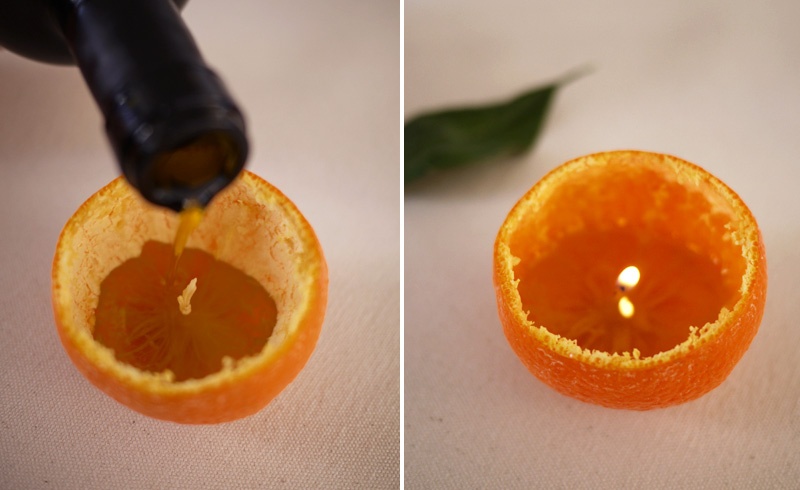 Diy Candles Of Oranges With Oil