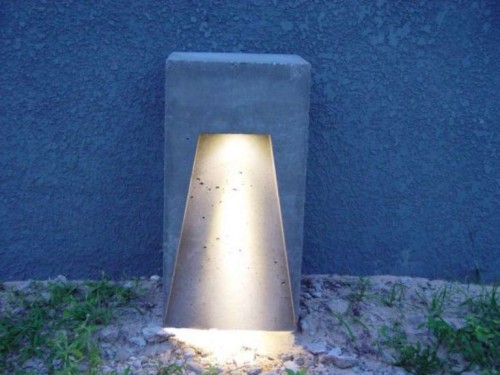 DIY Casual Concrete Lamp For Outside - Shelterness