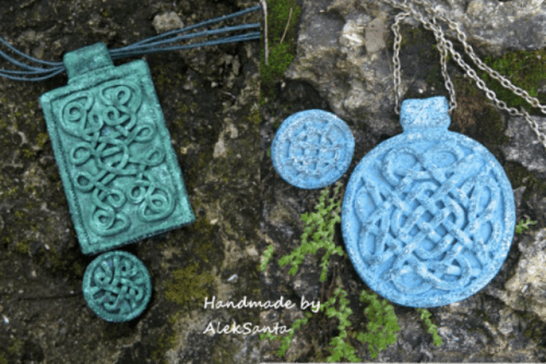DIY Celtic Necklace Of Polymer Clay