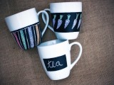 Diy Chalkboard Mugs And Glasses To Draw