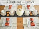 Diy Chalkboard Table Runner
