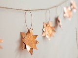 copper stars Christmas decor