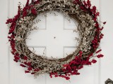 branches and berries holiday wreath