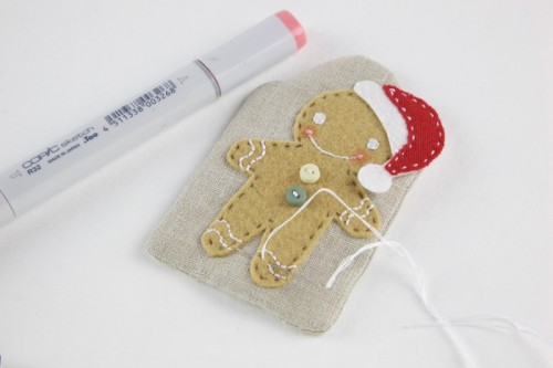 DIY Christmas Gingerbread Man Gift Tag