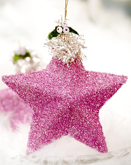 Diy Christmas Star Glitter Ornaments