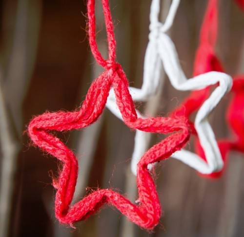 DIY Christmas String Star Ornaments