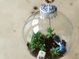 mini succulent terrarium ornament