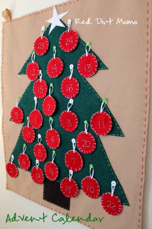 DIY Christmas Tree Advent Calendar
