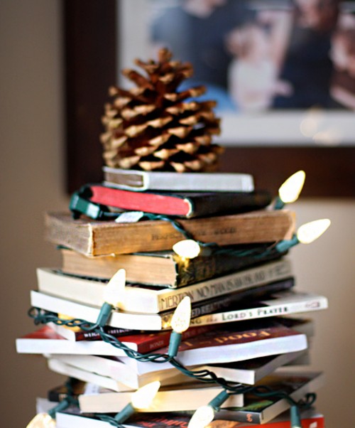 Diy Christmas Tree Of Books