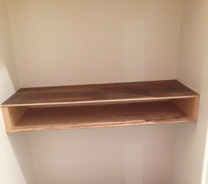 Diy chunky stained wooden shelves  4