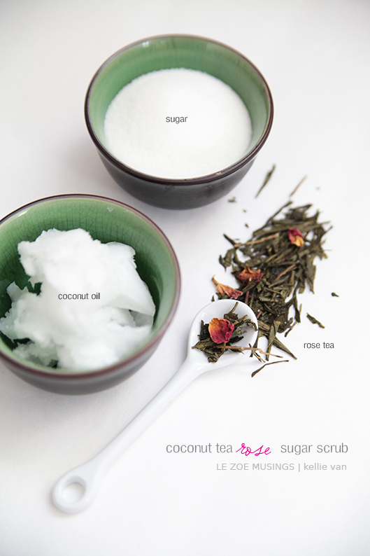 Diy Coconut Rose Tea Sugar Scrub