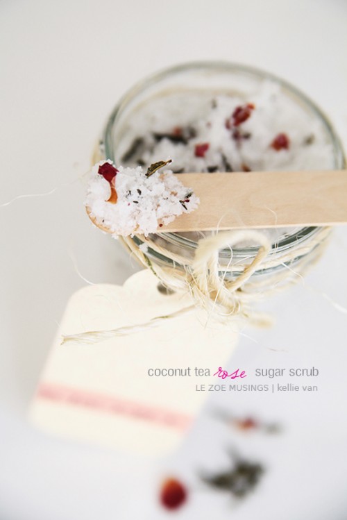 Diy Coconut Rose Tea Sugar Scrub