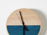 Diy Color Block Clock Of Wood