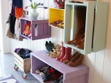 Diy Colorful Shoe Wall Storage