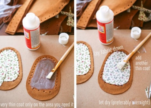 Diy Comfy Moccasins With Fabric Decoration