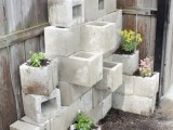 concrete block planters