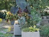 simple concrete outdoor planters