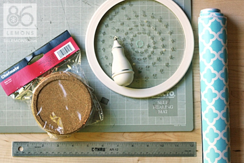 Diy Cork Coasters Decorated With Contact Paper