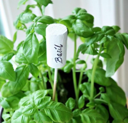 DIY Cork Marker For Herbs And Veggies