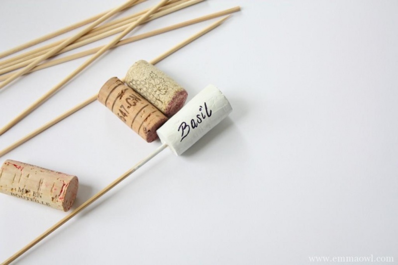Diy cork marker for herbs and veggies  4
