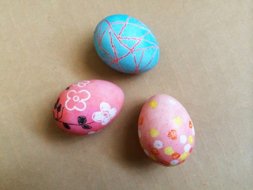 DIY Crayon Resist Easter Eggs
