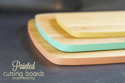 DIY Cutting Boards With Pastel Painted Edges