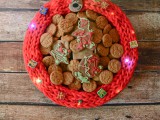 Christmas cookie tray with lights