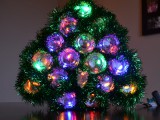 mason jar and lights Christmas tree