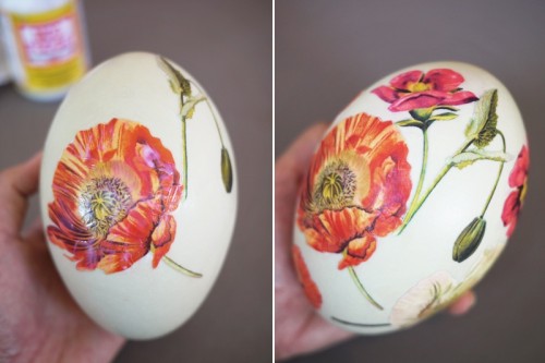 Diy Decoupage Eggs With Vintage Botanical Prints