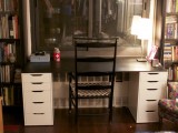 Diy Desk From Two Bookcases